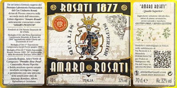 Etichetta Amaro Rosati