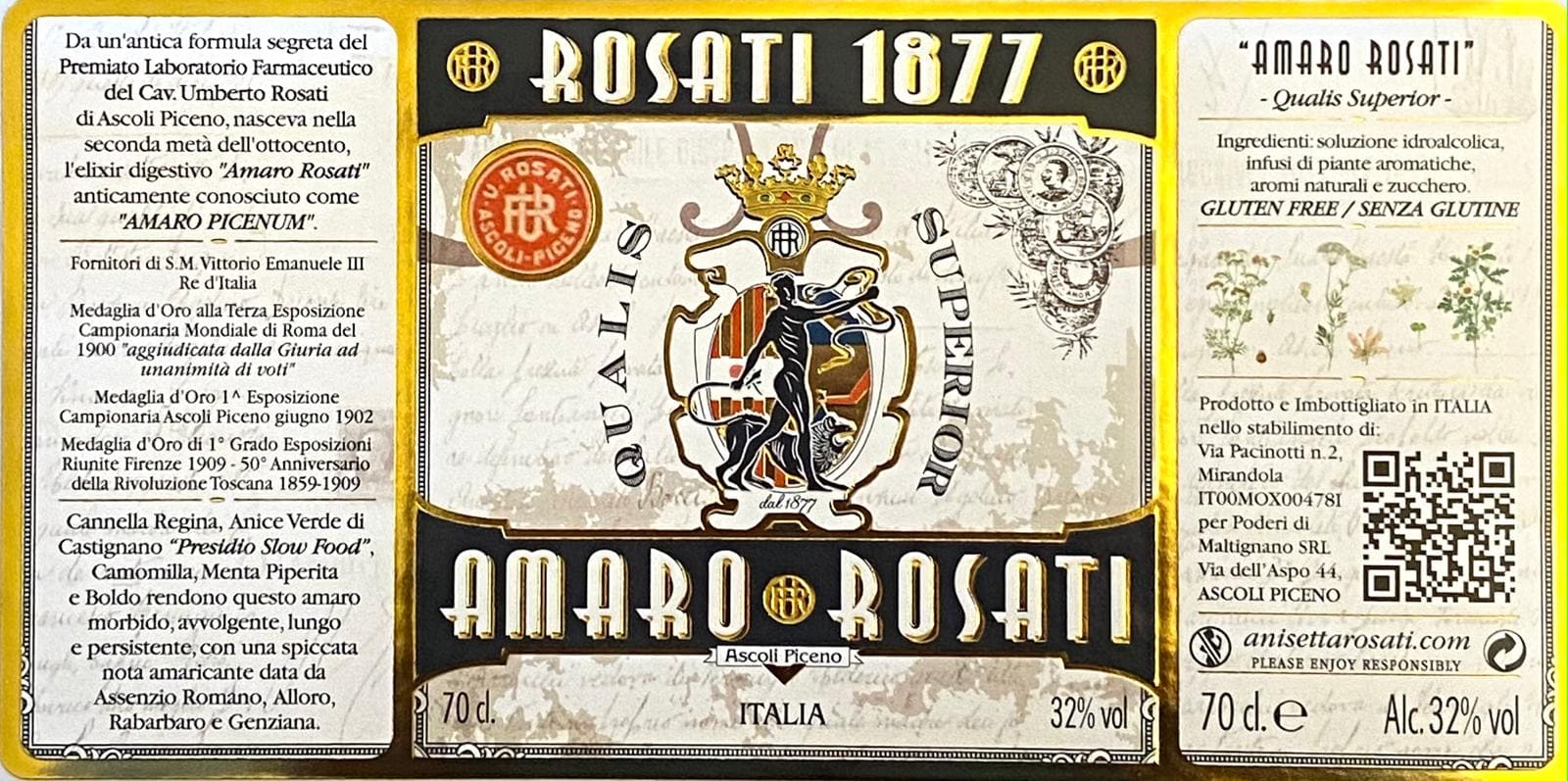 Etichetta Amaro Rosati